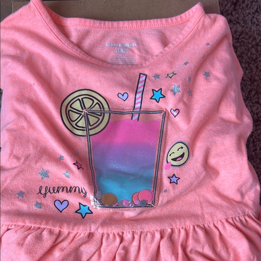Garanimals Coral Graphic Dress with Fun Design